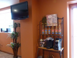 Coffee station in waiting room