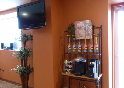 Coffee station in waiting room
